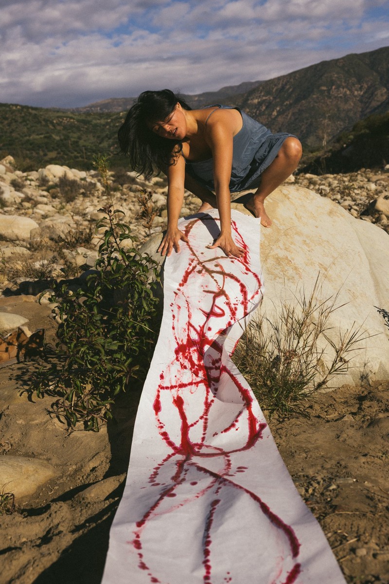 BangHan Kim with artwork